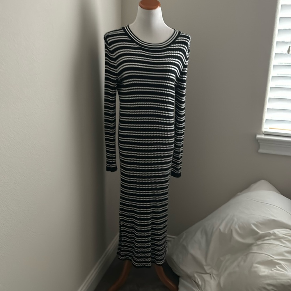 Striped sweater dress
